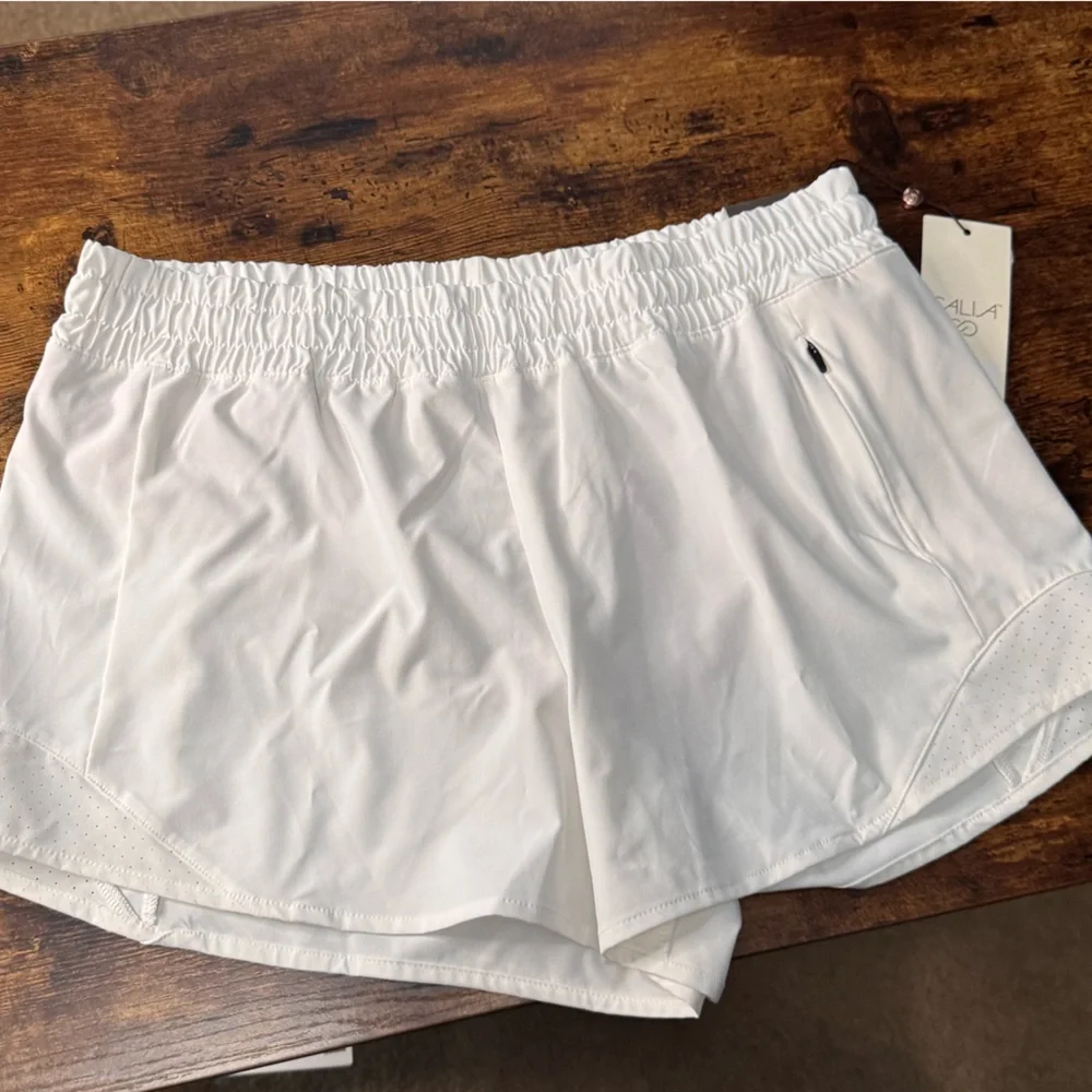 CALIA Run Collection White Mid-Rise Shorts | Size Small | NWT - Picture 2 of 6